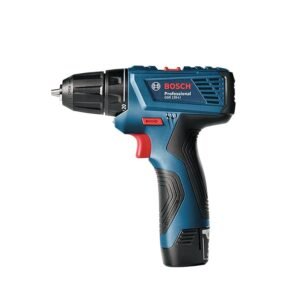 BOSCH GSR 120-Li Professional 12V Cordless Drill Driver Kit |10mm Chuck Size No-load Speed (1st/2nd)- 0-400/0-1500 RPM Torque (Hard/Soft)- 3014 Nm 2 Batteries Included| 1 Yr Warranty