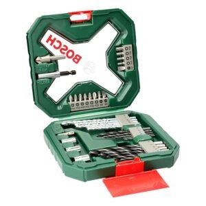 Bosch X-line 2607010608 Cobalt Steel Classic Drill and Screwdriver Bit Set (Blue 34-Pieces) Straight