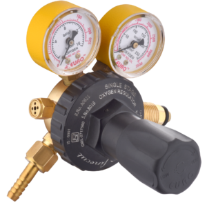 EURO Single Stage Double Meter Oxygen Regulator Heavy Duty