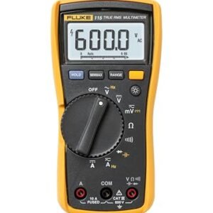 Fluke 115 Field Technicians Digital Multimeter True-RMS Voltage & Current Measurement One-Handed Operation 6000-Count High-Resolution Display Handheld Tester