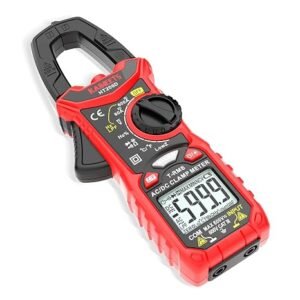 KAIWEETS Digital Clamp Meter T-RMS 6000 Counts Voltage Tester Auto-ranging, Measures AC-DC Current Voltage Temperature Capacitance Resistance Diodes Continuity Duty-Cycle (not include battery)