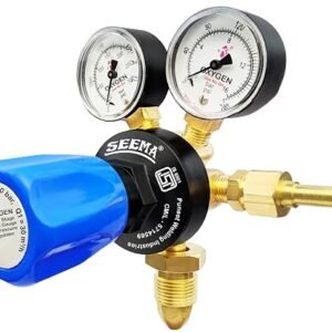 SEEMA Gas Welding Regulator Oxygen Co2 Nitrogen Acetylene Lpg & AccessoriesSingle Stage Double Gauge Oxygen Gas Pressure Regulator