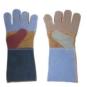Leather Hand Gloves Multi Color Protection Heat Resistant Safety Protective