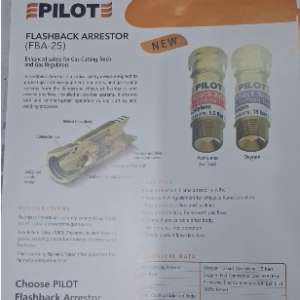 PILOT FLASH BACK ARRESTOR HEAVY DUTY